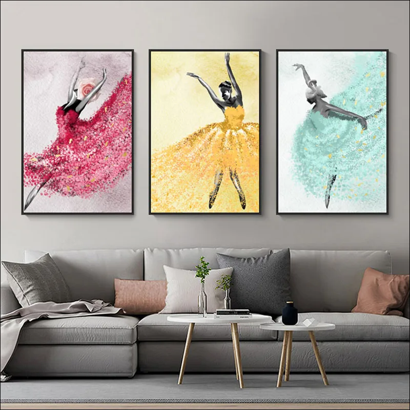 

Figure posters canvas Home decoration painting dance girl mural Figure painting Printing painting modern Large poster