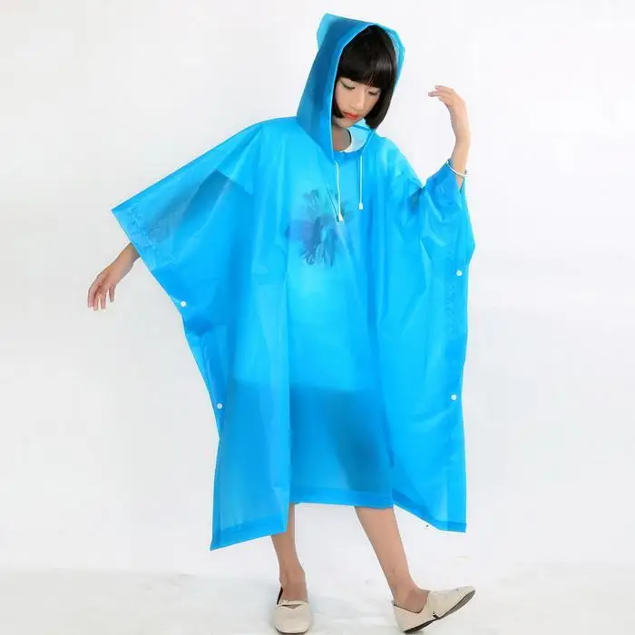 5 Color Thicken Unisex Travel Hiking Portable Solid Raincoat for Children Kids