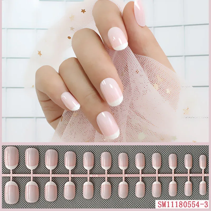 

24Pcs/Set Fake Nails Tips Tops Finish Summer Party Nail Art Tips Decor LDO99