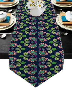 

Paisley Pattern Table Runner Wedding Table Decor Flower Cake Tablecloth and Placemat Christmas Decor
