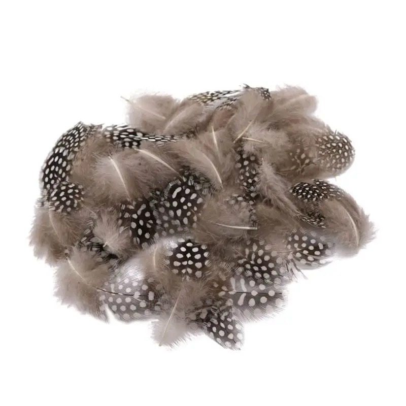 

50 pcs Feather of cock Applique Sewing Decor Garment Hat DIY Jewelry 5-10 cm - Color of the photo