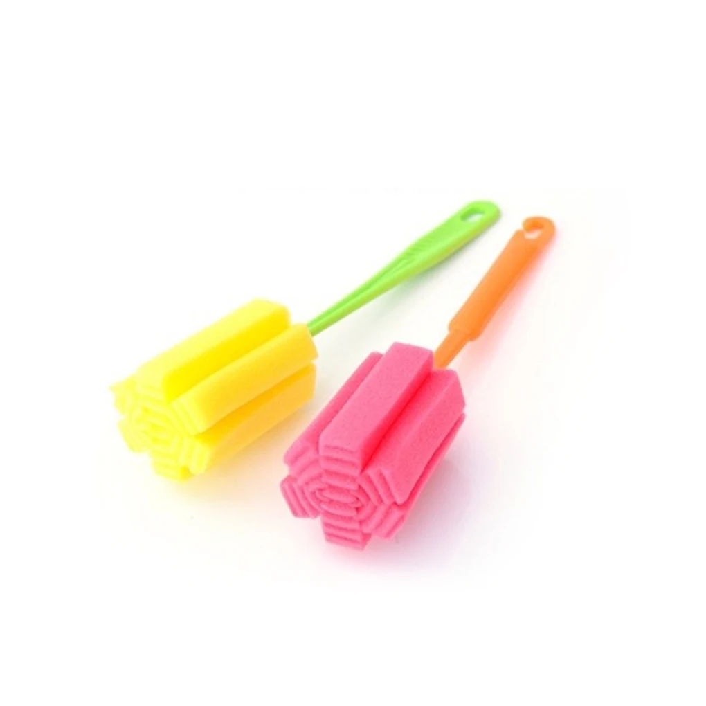 2pcs Baby bottle accessories PP Sponge Baby Milk Feeding Bottle Sponge Brush Nipple Cleaning Cup Scrubber Cleaner Tool Feeding