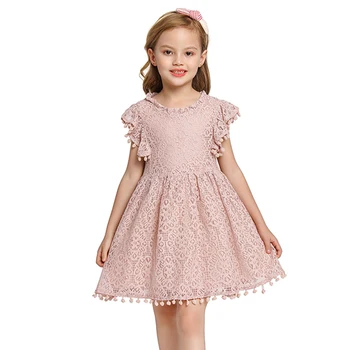

YOFEEL Girls Tassel Dress 2020 New Summer Hollow Out Design Princess Dress for Girls Children Party Casual Clothing Kids Frocks