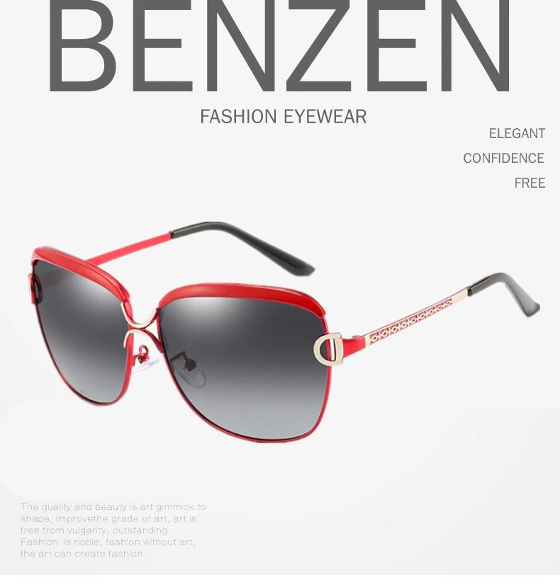 BENZEN Polarized Ladies Sunglasses Brand Designer Vintage Women Sun Glasses For Female Luxury Shades Oculosoculos feminino