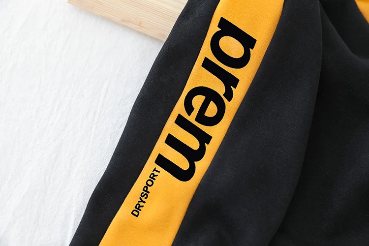 Autumn Winter Baby Infant Clothes Suits Toddler Boys Clothing Sets Striped Hooded Letter Coat Pants Kids Children Costume