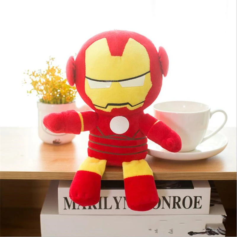 25cm The Avengers 4 Plush Toys Iron Man Deadpool Thanos Spiderman Stuffed Plush Toys Super Hero Doll Soft Toy