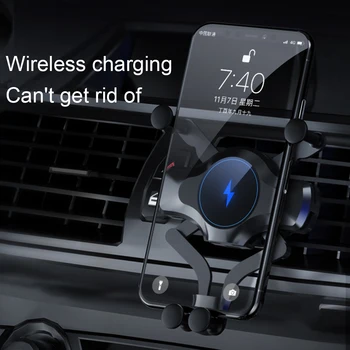 Gps車のワイヤレス充電器iphone xs最大xr車マウント携帯電話wirless充電自動車電話ホルダーサムスンS10 S9