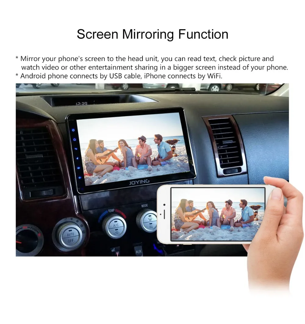 Discount JOYING 2 din car radio player Android 9.0 head unit car Multimedia 10.1"IPS DSP GPS receiver autoradio SWC universal autoradio 15