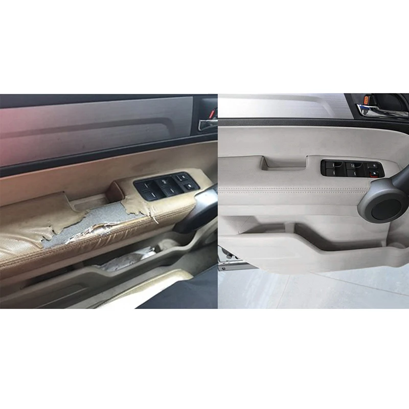 2PCS Car Front Door Panels Armrest Cover For Honda CR-V 2007-2011