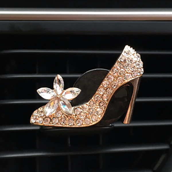 high heel Автомобильный Декор алмазный кошелек автомобильный освежитель воздуха Авто выход духи клип автомобильный диффузор-ароматизатор Bling Crystal автомобильные аксессуары для женщин девочек - Название цвета: high heel