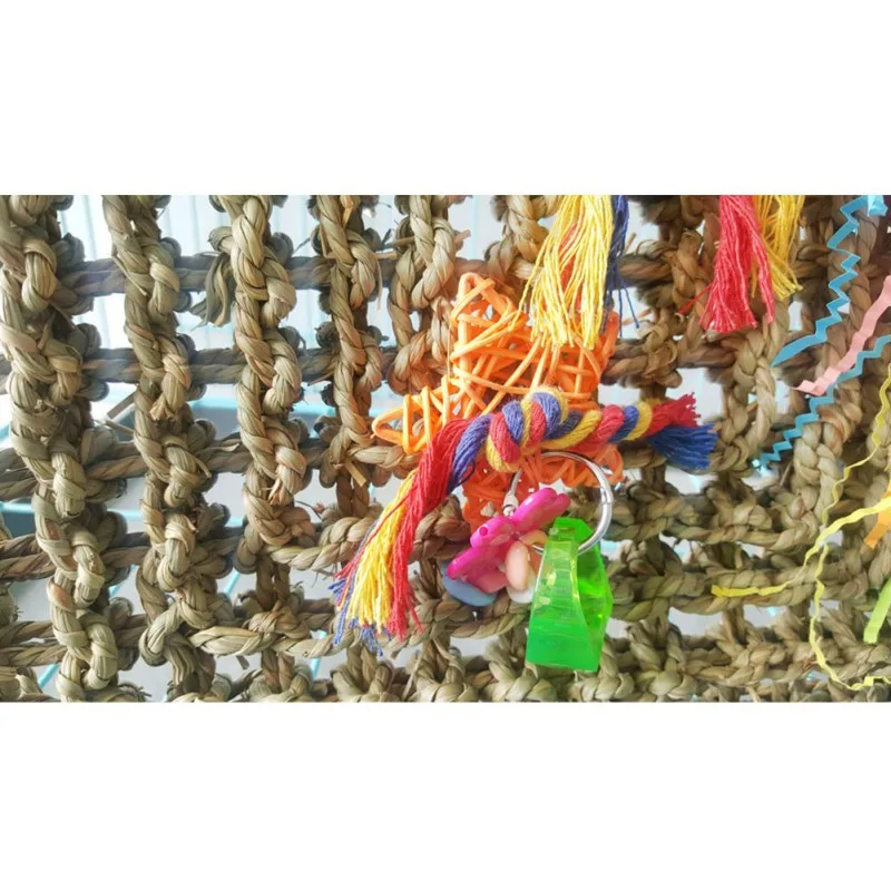 Игрушка для попугая, птицы, скалолазание, птица, скалолазание, стена, двойная звезда, игровая сеть для домашних животных, птица, игрушка для попугая, подвесная клетка, аксессуары