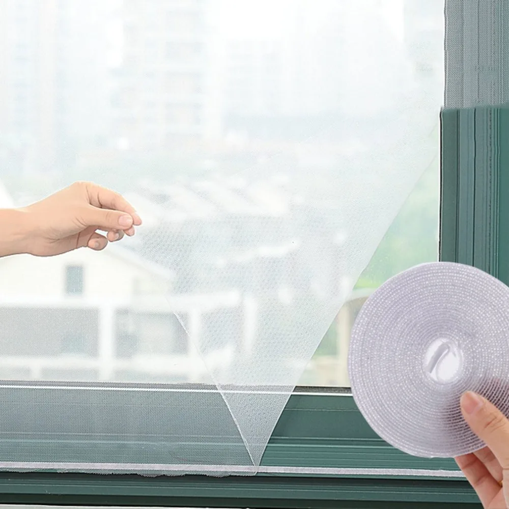 Self sticking mosquito screen window /DIY mosquito netting / gauze screen invisible simple screen with magic stickers