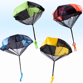 

Funny Design Kids Hand Throwing Parachute Toys For Children Educational Parachute With Figure Soldier Outdoor Play Game Sports