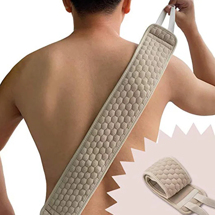 Scrub Bath Hot Brush Body New Exfoliating Scrubber Shower Sponge Spa Back Strap
