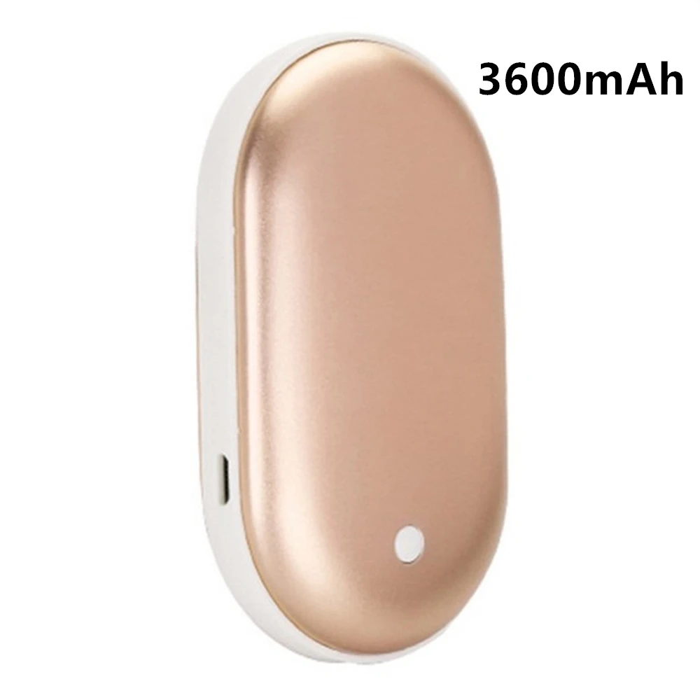 Gold 3600mAh 4000/5200 мАч светодиодный Электрический обогреватель для рук перезаряжаемый милый ручной обогреватель портативный дорожный USB мини карманный нагреватель Портативный внешний аккумулятор - Цвет: Gold 3600mAh