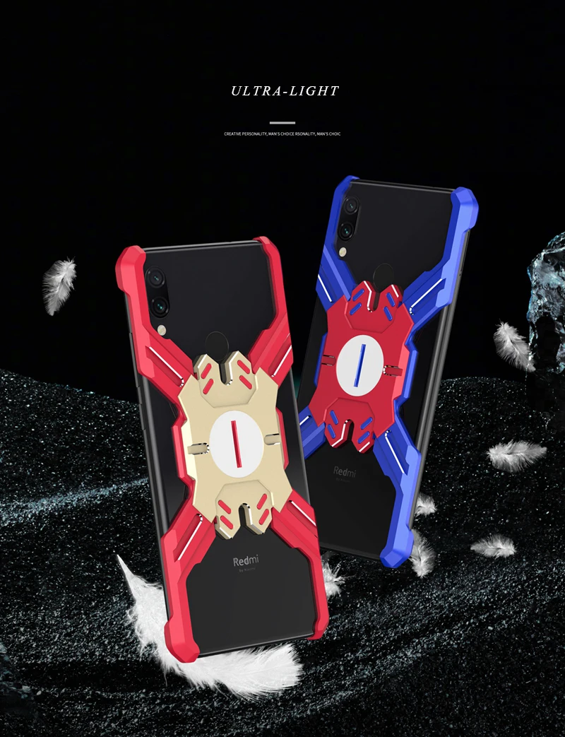 Чехол для Xiaomi Redmi Note 7, чехол для Redmi K20 Pro, защитный чехол, металлический алюминиевый каркас, противоударный чехол для телефона
