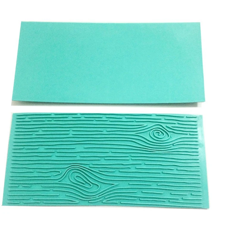 2Pcs/Set Bark Walls Cake Mold Embossed Fondant Brick Wood Grain Bakeware Cutter DIY Mould Pastry Baking Cake Decorating Tools - 5