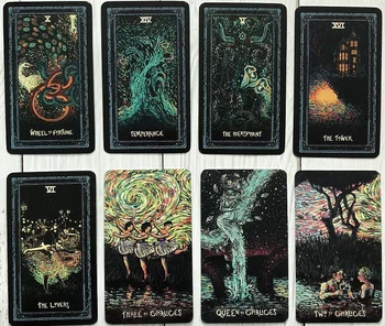 

78+1Pcs English DIY silver plating Blue eye Visions Tarot board game tarot cards deck Divination