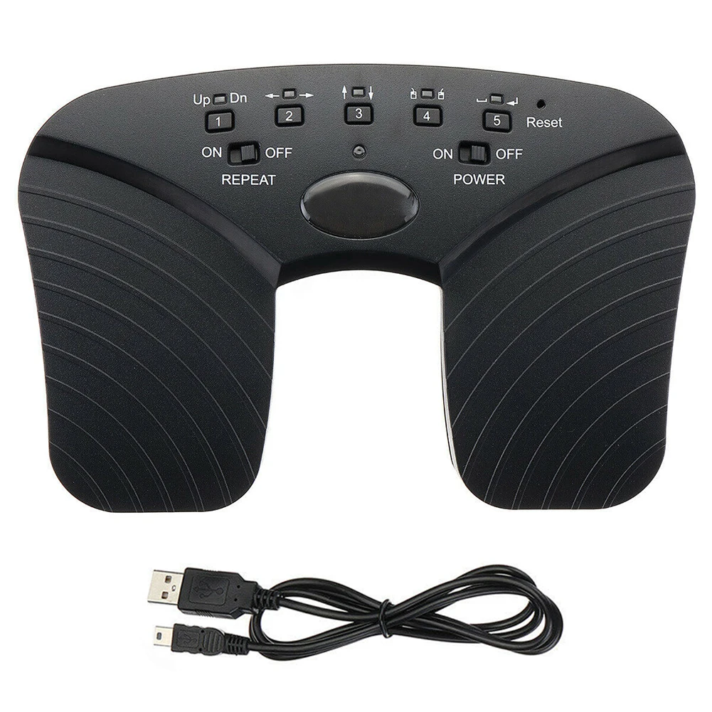  Practical Music Pedal Smart ABS Black Portable Bluetooth Guitar Tablets Page Flipper Wireless Recha
