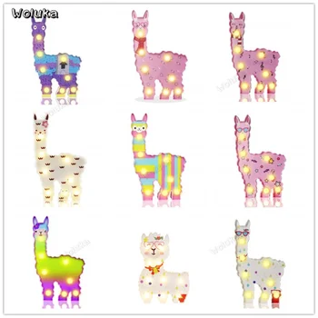 

Color Night Light Animal Shape Alpaca Modeling Lamp LED Decorative Hanging Lamp Battery-powered For Home Decoration CD50 W05