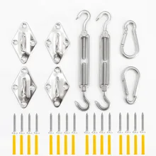 

Sunshade Nets Installation Accessories Sunshade Sail Awning Stainless Steel Fixing Parts Hardware Kit for Garden Sun Shade Sail