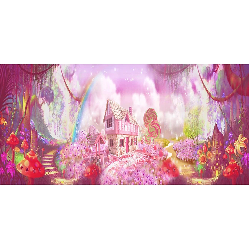 

Full Square/Round Drill 5D DIY Diamond Painting "Pink Candy house" 3D Embroidery Cross Stitch Girl's room decor Gift WG1327