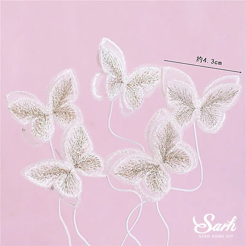 5pc yarn butterfly Бабочка пряжа сетки Ловец снов торт Топпер Золотая Корона принадлежности для выпечки Свадебная вечеринка украшения с днем рождения любовь подарок - Цвет: 5pc yarn butterfly