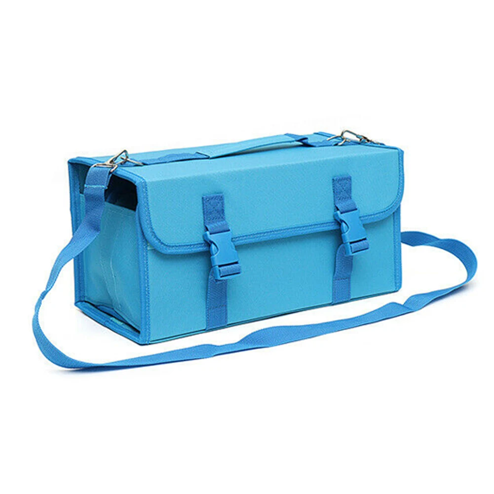 

120 Colors Art Marker Painting School Box Pen Oxford Cloth Handheld Storage Bag Stationery Shoulder Strap Kids Pencilcase Pouch