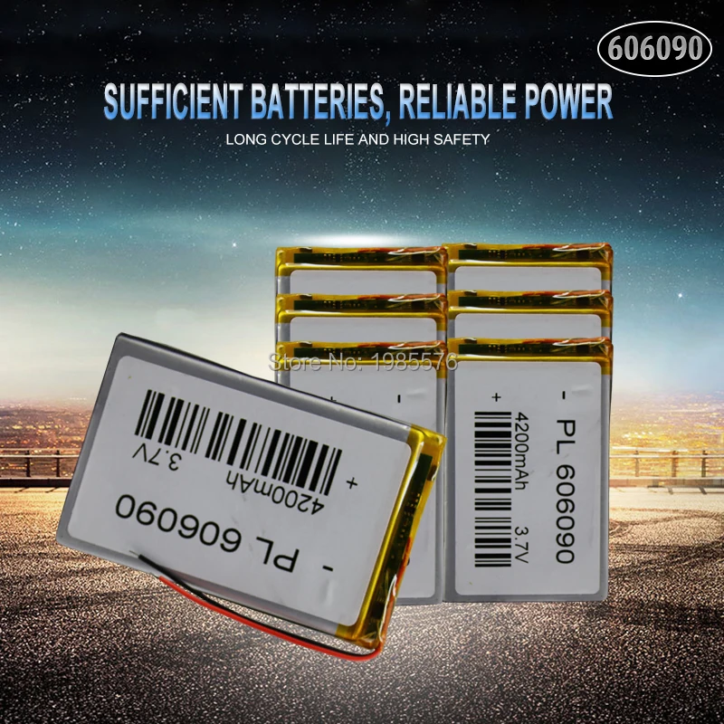 3,7 в 606090 4000 мАч перезаряжаемая Lipo батарея планшет Dvd Камера gps электрические игрушки ноутбук литий-полимерные батареи