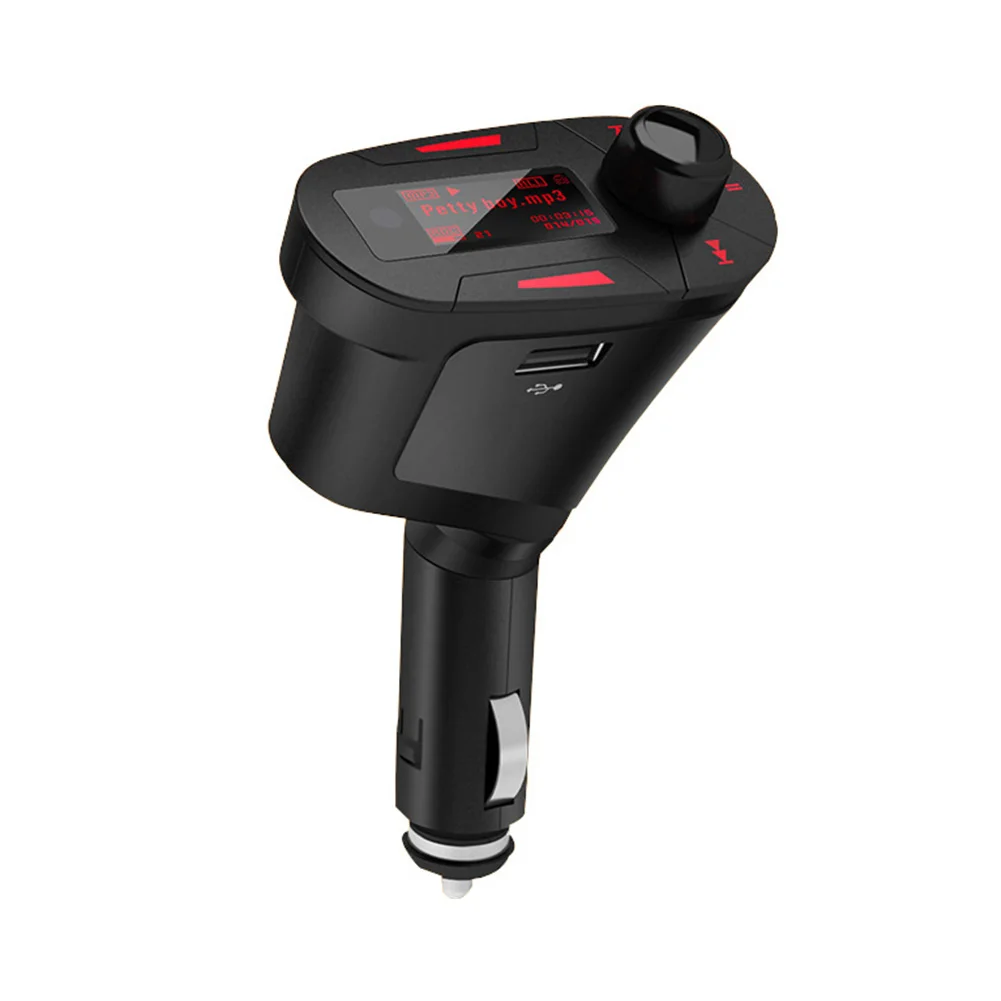 Красный Автомобильный MP3-плеер беспроводной музыкальный аудио USB ЖК-дисплей тип карты MMC Автомобильный комплект модулятор дистанционное управление fm-передатчик - Цвет: Красный
