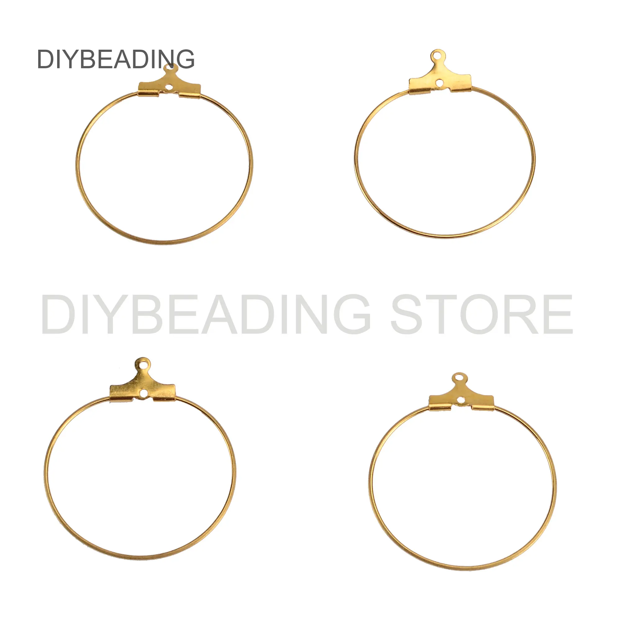 50mm Rhodium Plated Brass Hoop Pendant 1.5mm Wire 3pcs. Ear Hoop Brass Hoop Finding Ring Hoop