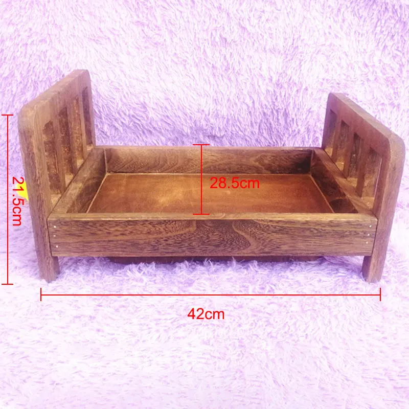 Newborn Photography Props Wood Bed Baby Photography Bed Baby Bed for Photography Wooden Prop Crib for Newborn Props Wooden Bed