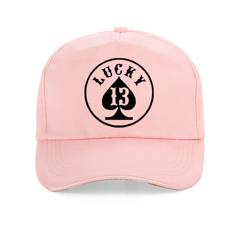 Розовый LUCKY Number 13 Кепка Мода для мужчин и женщин хлопок бейсболки для улицы движение унисекс бейсболка Регулируемая бейсбольная шапка кость - Цвет: Розовый
