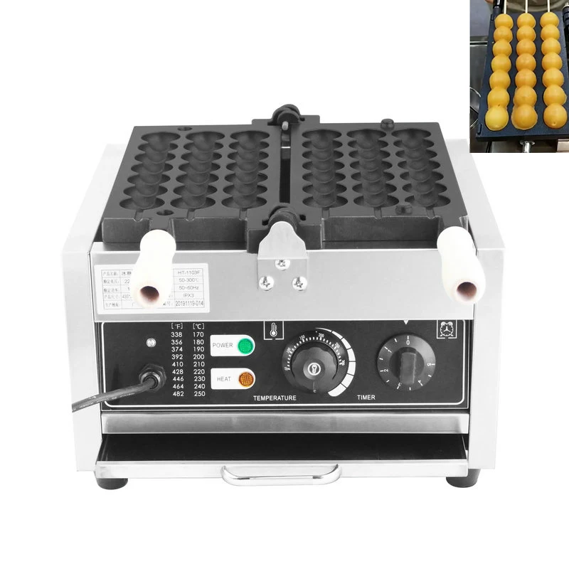 

Commercial 110V/220V Sugar-coated haws waffle machine Smiley waffle ball stick baking machine egg bubble waffle machine