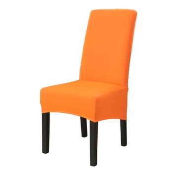 

XL solid color chair cover spandex for dining room elastic material Modern Slipcovers Furniture Cover Kitchen Wedding banquet