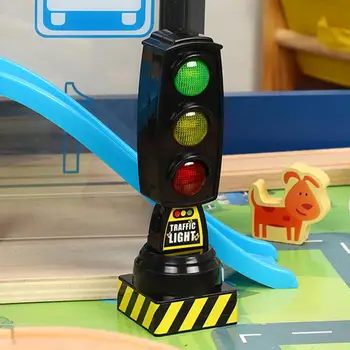 

Simulation Traffic Signs Stop Music Light Blocks Model Early Education Kids Toy music with lights perfect gifts