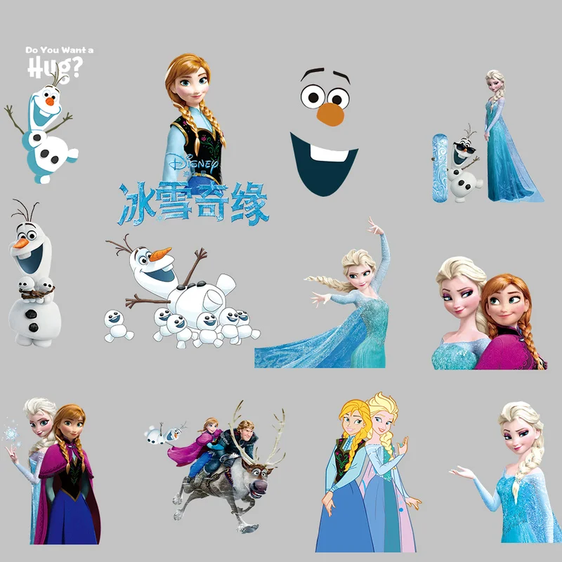 Anime Appliques Movie Frozen Elsa Anna Cartoon Patches for Clothing Iron on  Patches Eco-Friendly Clothes Heat Transfer Stickers
