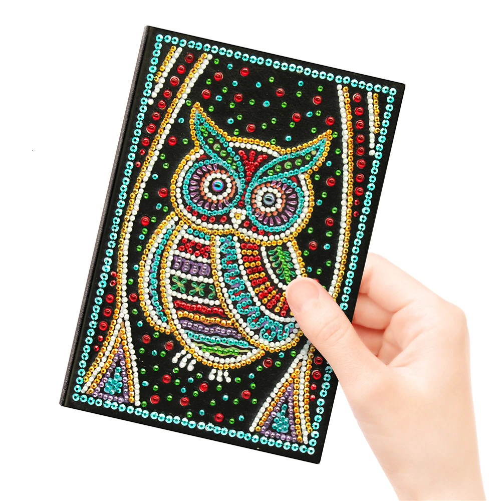 HUACAN 5D Diamond Painting Notebook Owl Special Shaped Accessories New Arrival Diamond Embroidery Paint With Diamonds