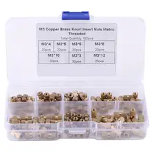 150pcs/Box Knurl Insert Nuts M3 Threaded Insert Screws Assortment Set Kit Industry Machinery Nut Injection Tools