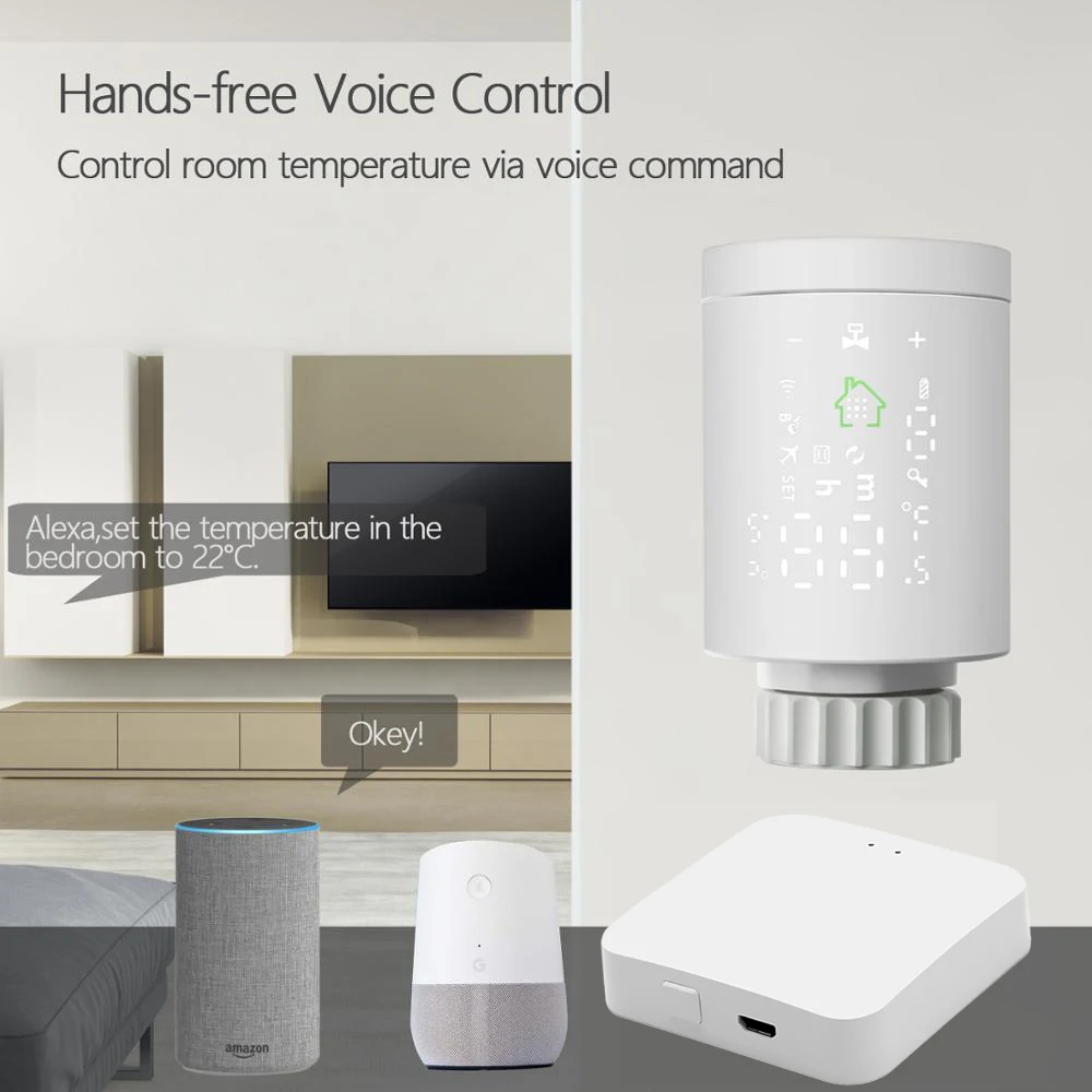 Программируемый термостат Tuya Smart ZigBee термостатический клапан радиатора
