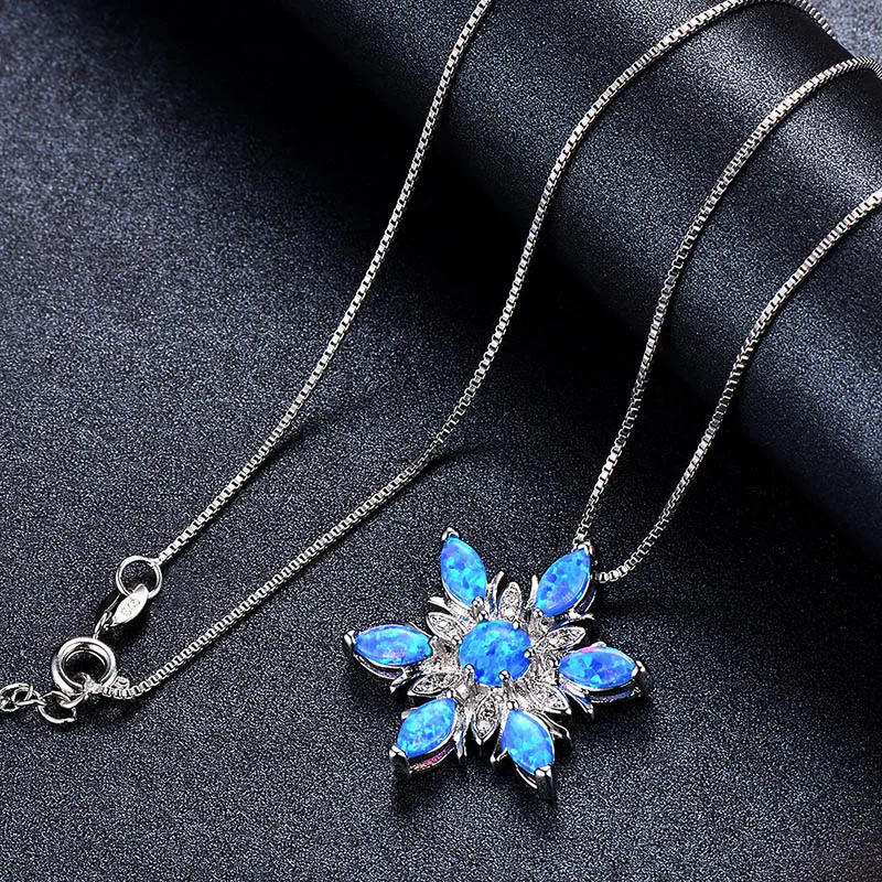 Bague Ringen, модное, 3 цвета, опал, серебро, 925, ювелирное изделие, подвеска из драгоценных камней, ожерелье для женщин, голубой, белый, розовый, для свиданий, женский подарок