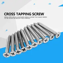 2000Pcs M4 Cross Tapping Screw Stainless Steel Cross Self Tapping Screws Combination Set Flat Head free shipping gb846 316 stainless steel flat head self tapping ka screws m4 m5 m6 philips hot sale new style 2017