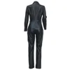 Black Long Sleeve Rompers Womens Jumpsuit Faux Leather Women Clothes Party Night Clubwear PU Leather Bodycon Jumpsuits Overalls ► Photo 2/6