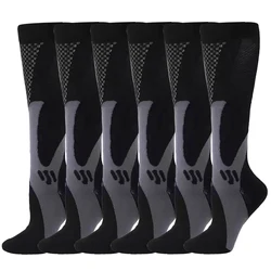 3 Pairs Compression Socks Pack for Women Men Best Support Running Sport Cycling 20-30mmHg Circulation Medical Unisex Socks