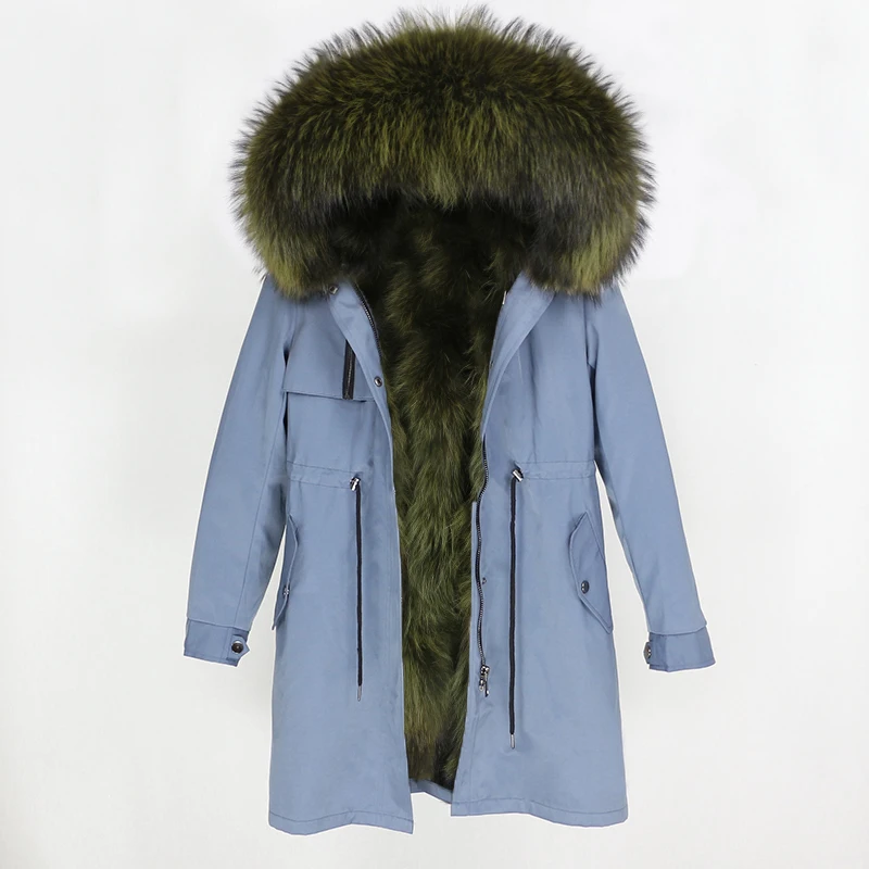 OFTBUY, водонепроницаемая парка, пальто из натурального меха, зимняя куртка для женщин, натуральный мех енота, меховой воротник, Лисий мех, подкладка, теплая Толстая Уличная верхняя одежда
