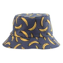 Летняя уличная Панама унисекс, летняя Панама с принтом банана, Рыбацкая шляпа, Повседневная модная плоская шляпа темно-синего цвета