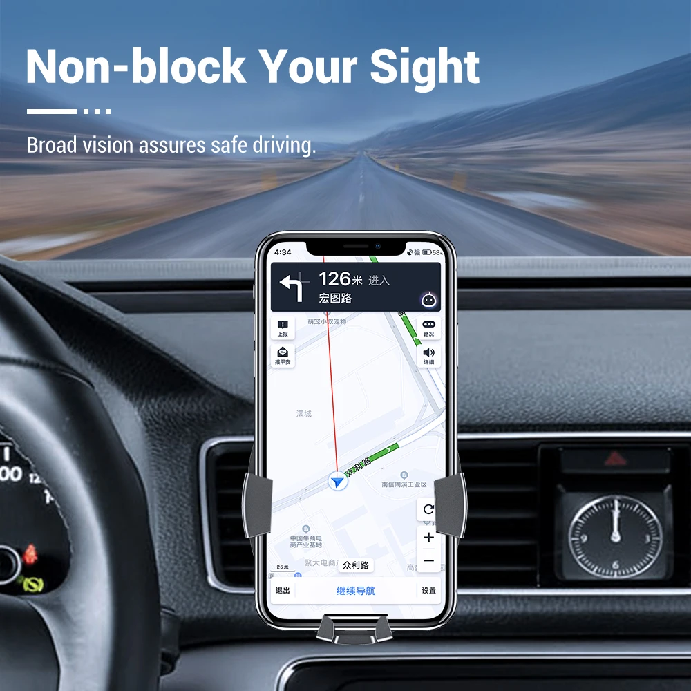  TOPK Schwerkraft Auto Telefon Halter für iPhone 8 7 6 plus 11 Telefon GPS Stand in Auto Air Vent Cl