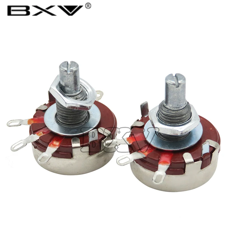 Adjustable resistor multiturn potentiometer linear potentiometer rotary potentiometer potentiometer kit trimmer potentiometer 2PCS WTH118 1K 2.2K 4.7K 10K 22K 47K 100K 470K 1M 2W 1A Potentiometer Authentic Variable Resistor VR Resistance 100K Ohm