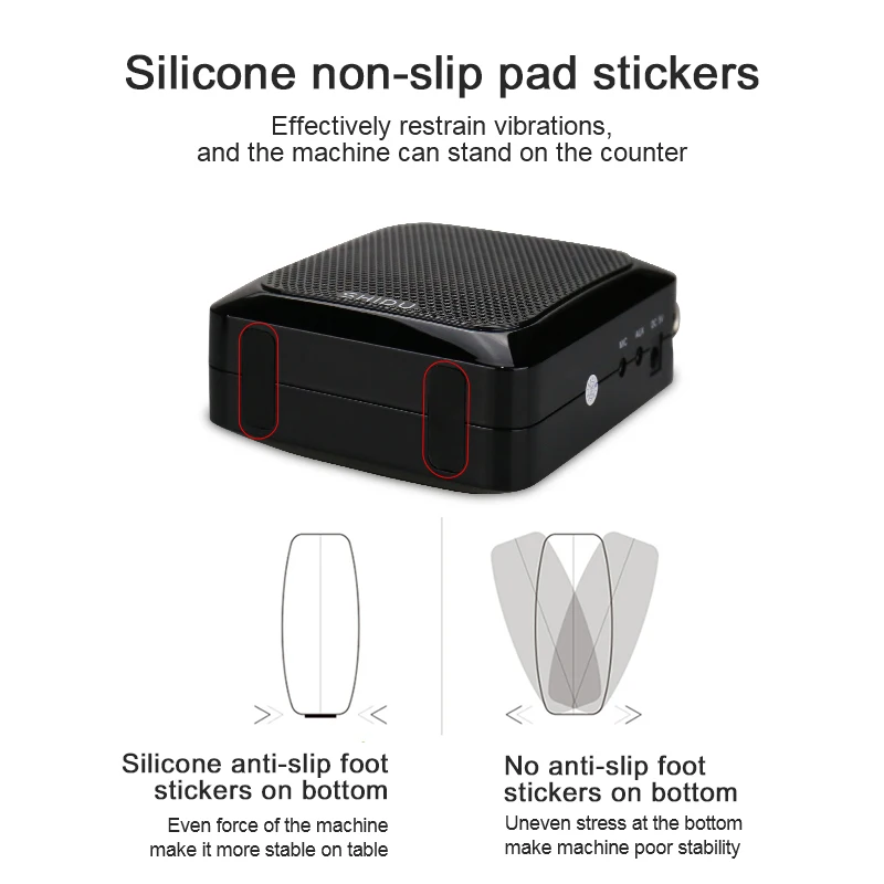 Shidu-amplificador de Voz Microfone sem Fio Aux para Professores Portátil Bluetooth Alto-falante Gravação S28 25w Uhf - Image 5