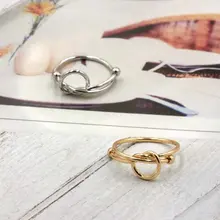 AOMU винтажное корейское модное кольцо с узором, металлические Геометрическая бусина, кольца для женщин, девочек, эффектный набор ювелирных подвесок